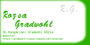 rozsa gradwohl business card